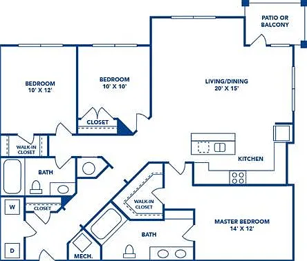 3 Bedroom | 2 Bath | 1429 SF 3 Bedroom | 2 Bath | 1429 SF