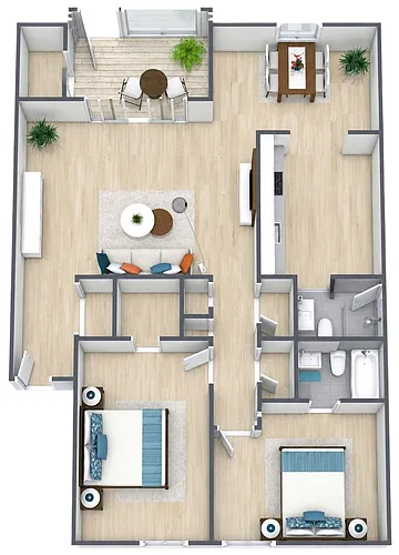 Floor plan 2BR - 2BTH