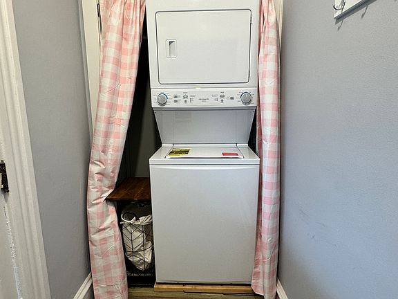 In unit washer dryer off the foyer