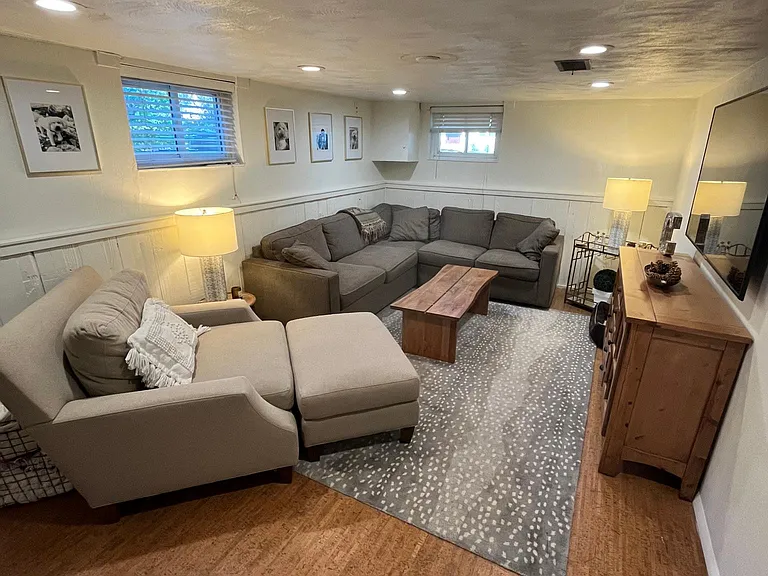 Basement living area - bigger than pictured.