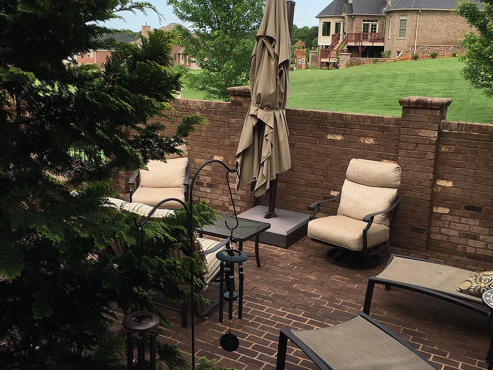 Private brick back patio