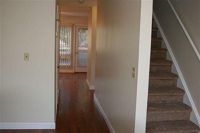Hallway between kitchen and living room.