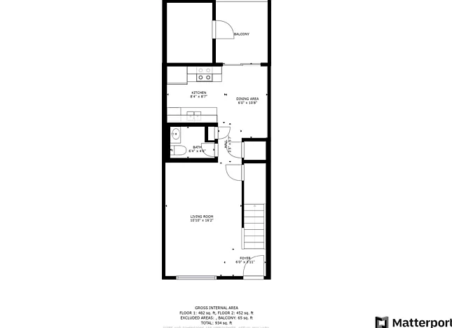 2 bed, 1.5 bath, 900 sqft, $2,025 — Photo 2