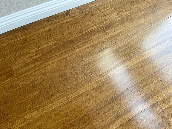 Genuine BAMBOO HARDWOOD FLOORS in the living room