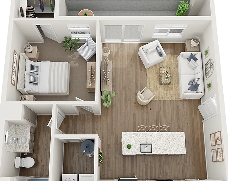 1 Bedroom | 1 Bathroom 1 Bedroom | 1 Bathroom
