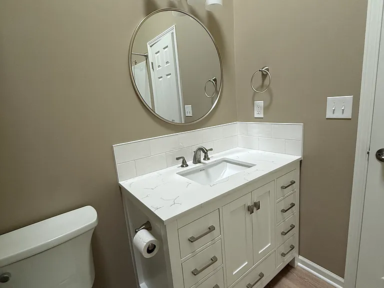 Hallway bathroom.