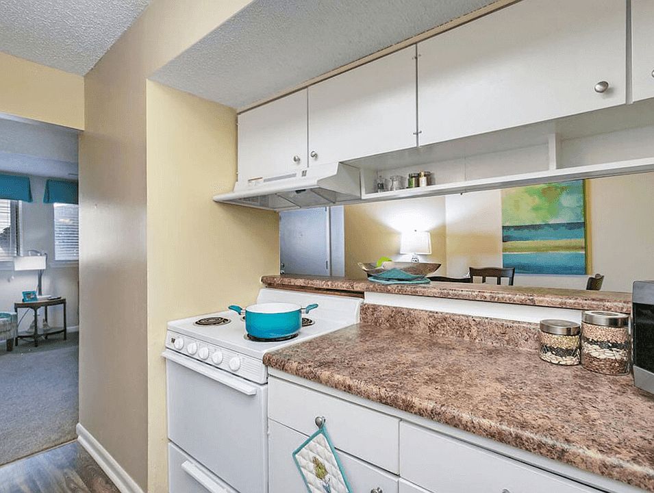 Kitchen with Fridge and Range