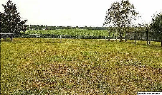 fenced in back yard