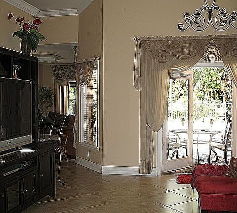 Large open floor plan with views of pool and your own private sanctuary 