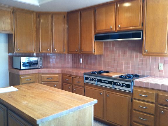 Kitchen with ocean view