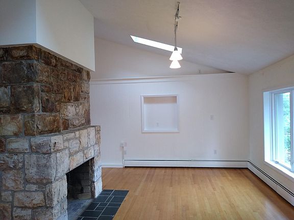 dining. double sided fireplace to left