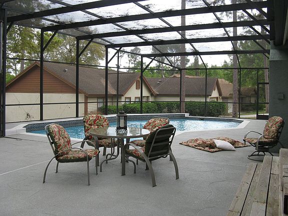 Large lanai and pool