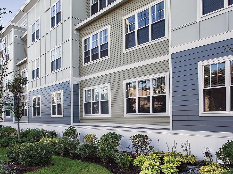 Beautiful landscaping surrounds the community