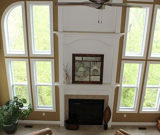 2 story fireplace great room