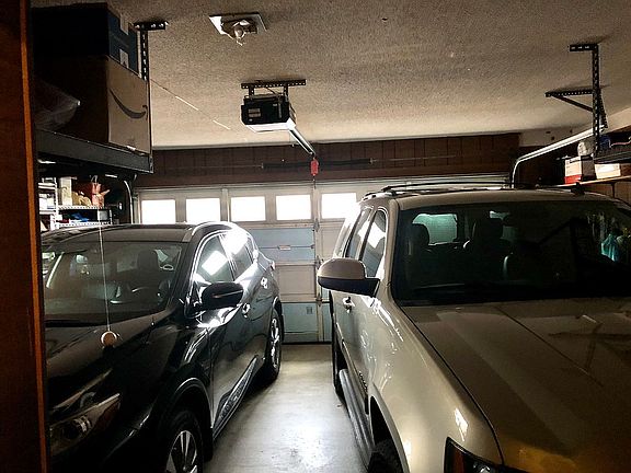 Large garage.