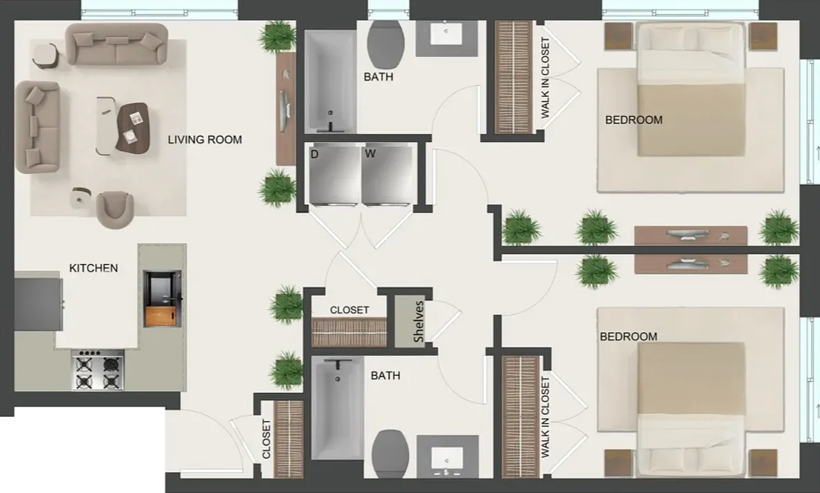 2 bed, 900 sqft, $1,850 — Photo 2