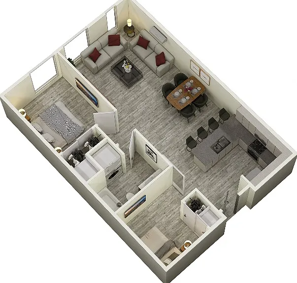 1-Bed Den A 1-Bed Den A