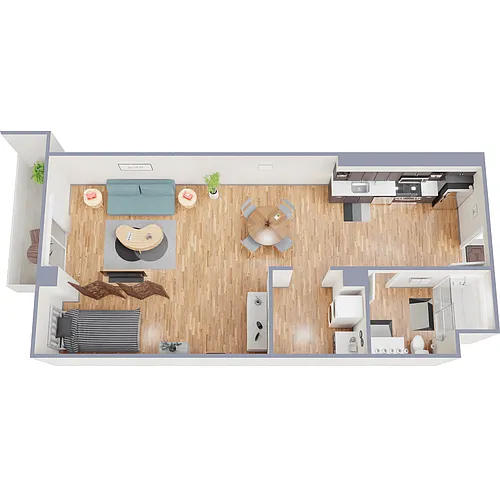 Floor plan Studio D