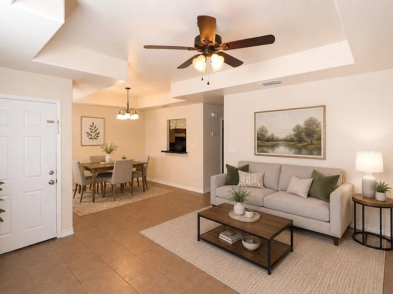 Living/Dining room combo (Virtually staged)