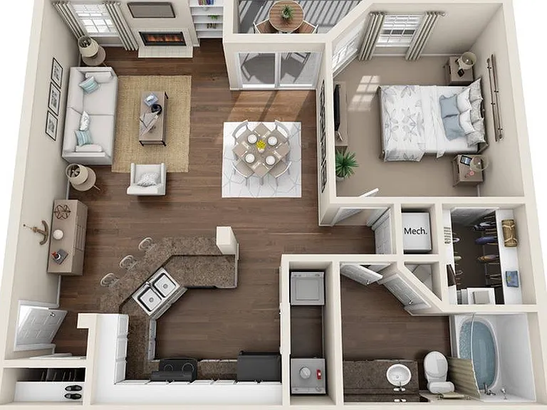 1 Bedroom | 1 Bath | 805 SF 1 Bedroom | 1 Bath | 805 SF