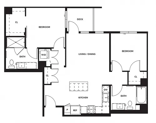 Floor plan 2 X 2 B1
