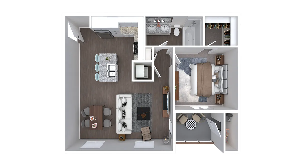 Floor plan 1X1-806
