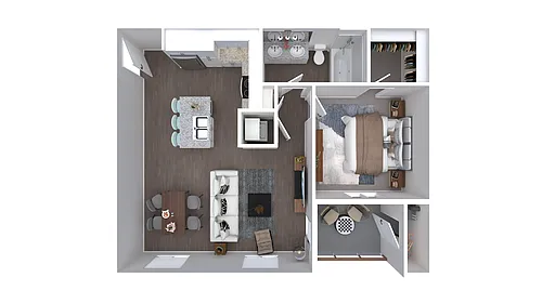 Floor plan 1X1-806