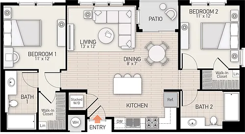 Floor plan River View III - Plan M