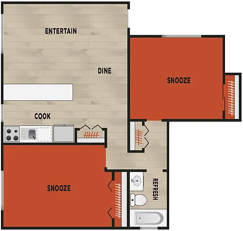 Floor plan Two Bedroom C