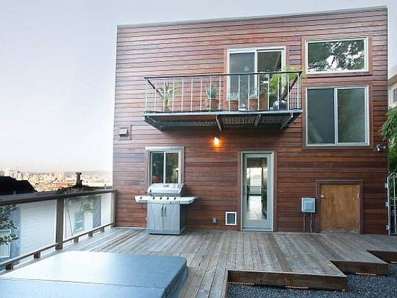 Yard and hot tub