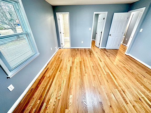 This suite has a walk-in closet and big bathroom.