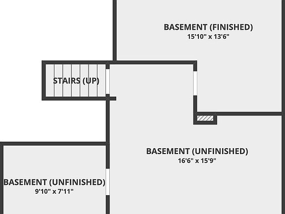 Basement 4th level w/possible 3rd non-conforming bedroom (no egress window or closet)