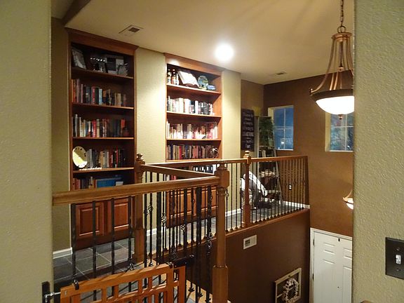 Built-in bookshelves