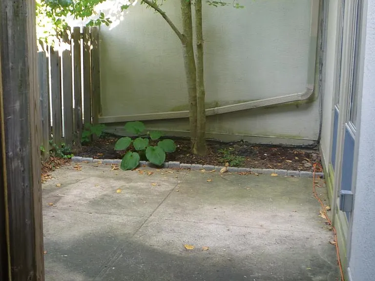 fenced patio