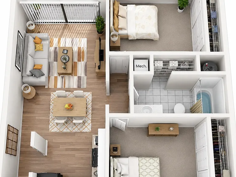 The St. Johns delivers spacious living with a smart two-bedroom design perfect for roommates, families, or anyone needing extra space. The St. Johns delivers spacious living with a smart two-bedroom design perfect for roommates, families, or anyone needin