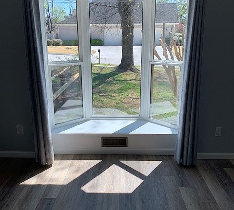Living room bay window