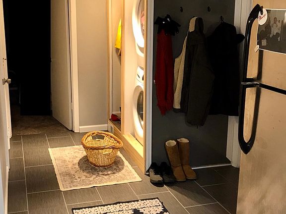 Enjoy doing laundry in your laundry nook! New Electrolux front load washer dryer set that are built-in, giving you maximum space while keeps luxury in mind.