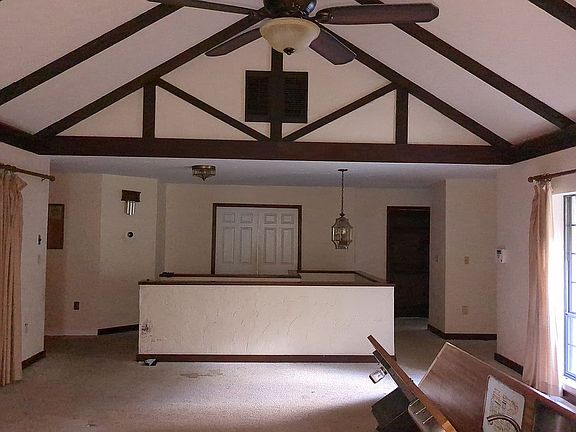 View across living room