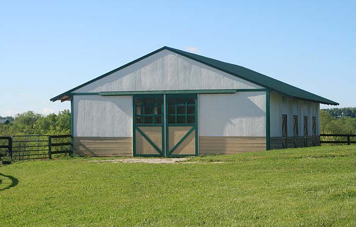 Horse Barn with 8 Dutch doors and tackroom