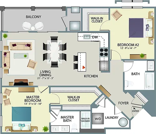 Floor plan Clubside C4