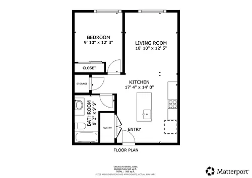 Floor plan Kitchen Island with Balcony