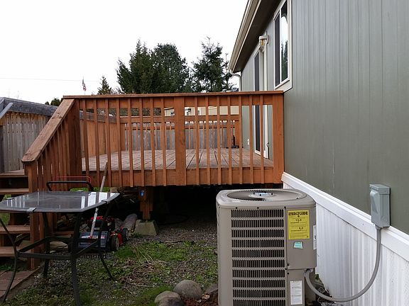 back deck and heat pump
