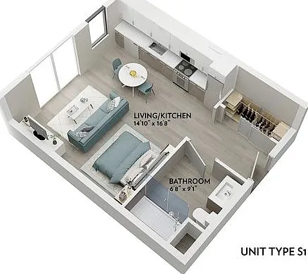 S1 - 399 Sq. Ft. S1 - 399 Sq. Ft.