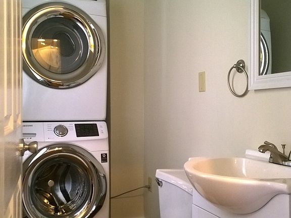 Downstairs half bath and laundry room
