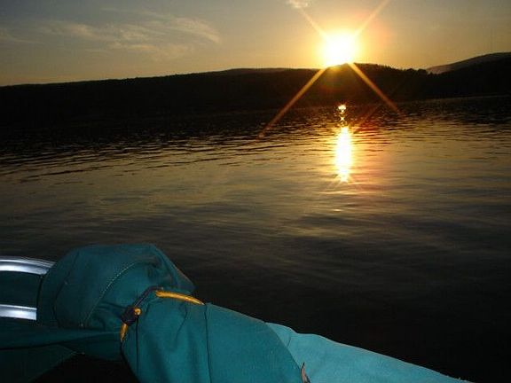 Sunset on lake