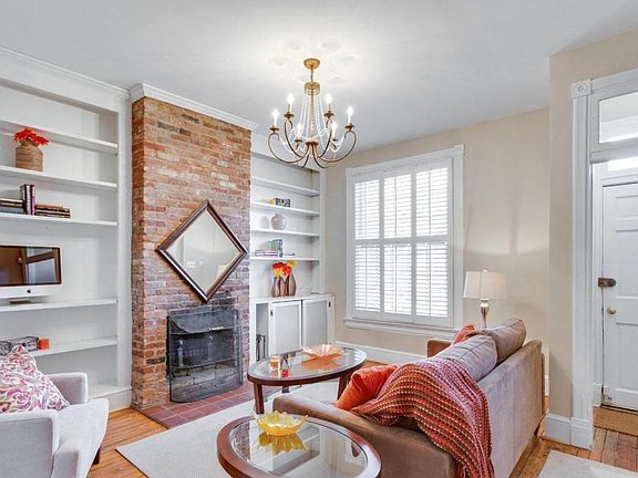 Elegant living room with fireplace