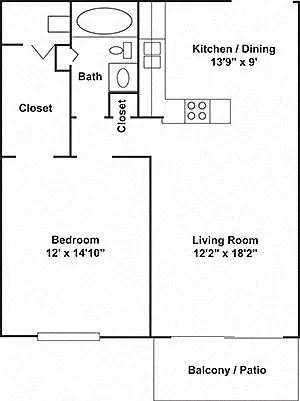 Floor plan One Bedroom