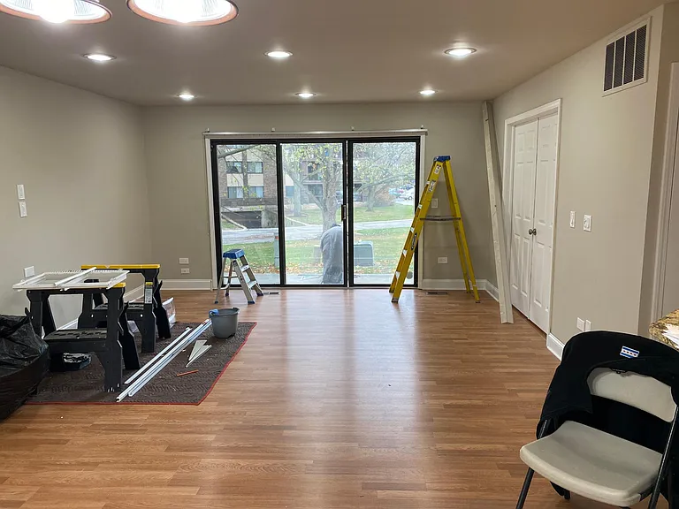 Living room (double doors lead into second bedroom)