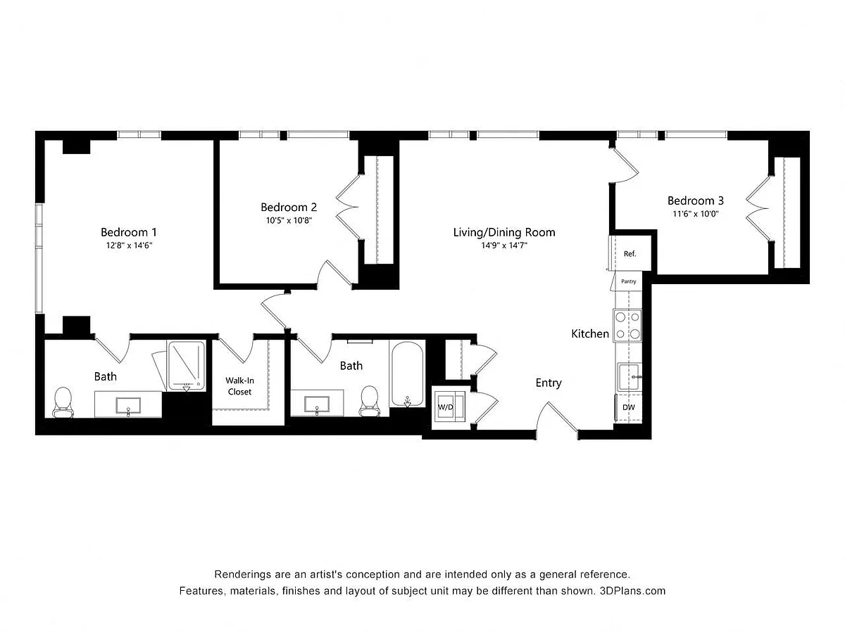 Floor plan C04 - 3 Bedroom