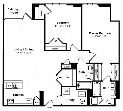 Floor plan 2R